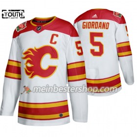 Calgary Flames Mark Giordano 5 Adidas 2019 Heritage Classic Weiß Trikot Authentic - Kinder